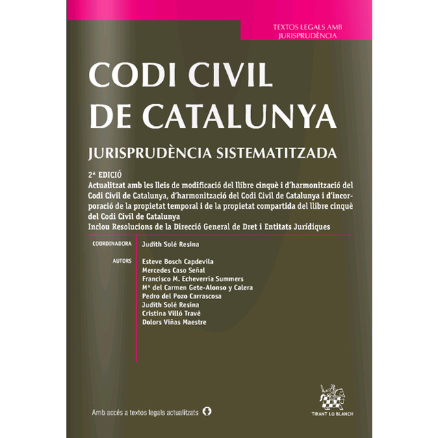Codi civil de catalunya. Jurisprudenciasistematiz (Tapa blanda)