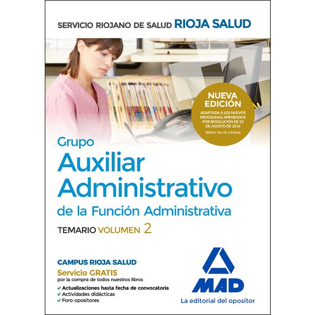 Grupo auxiliar administrativo de la función administrativa del servicio riojano de salud. Temario. Volumen 2.pdf