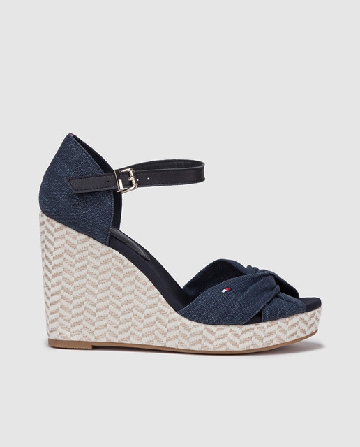 tommy hilfiger blue wedges