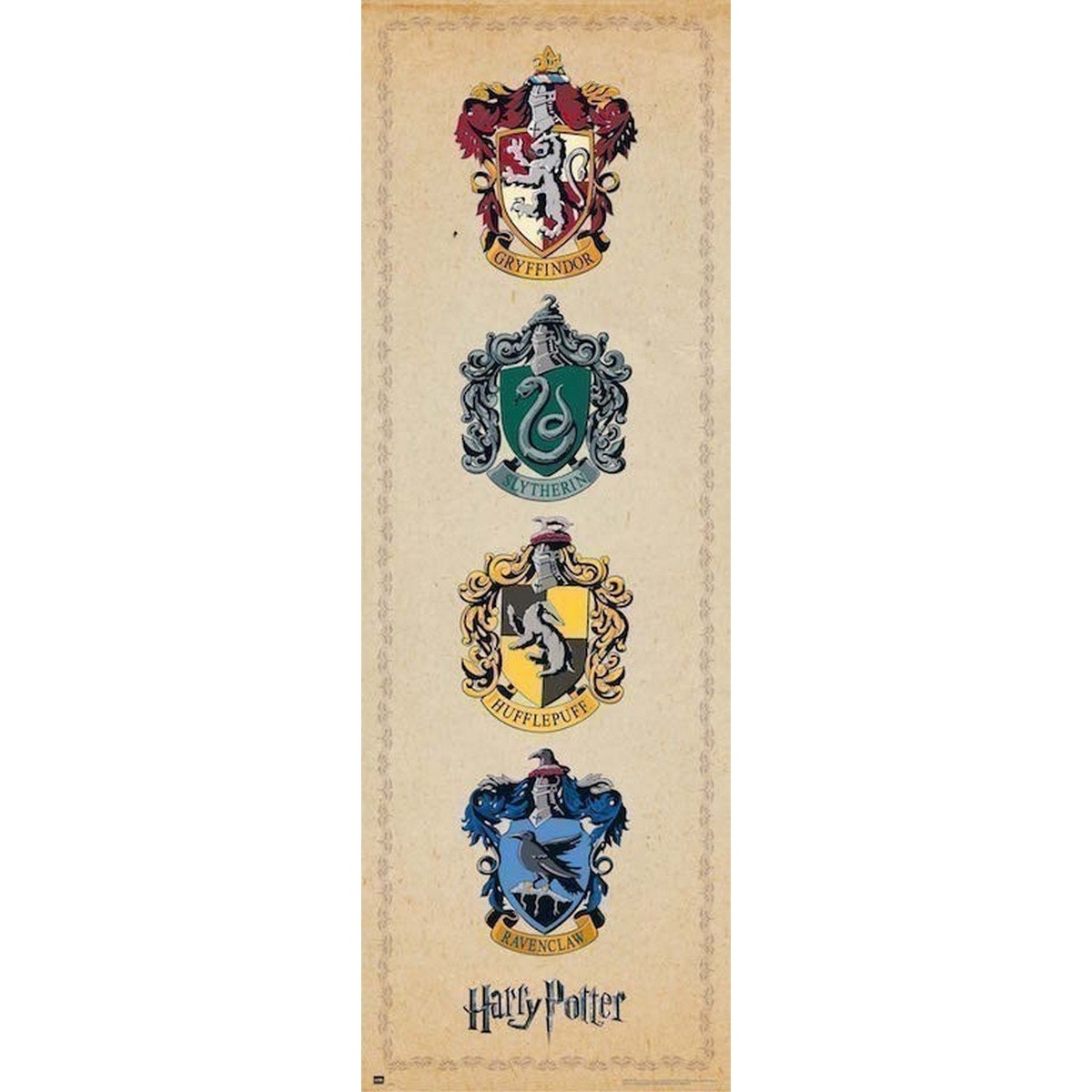 Harry Potter - Póster puerta Harry Potter Escudos.