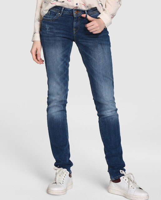 dark blue slim fit jeans womens