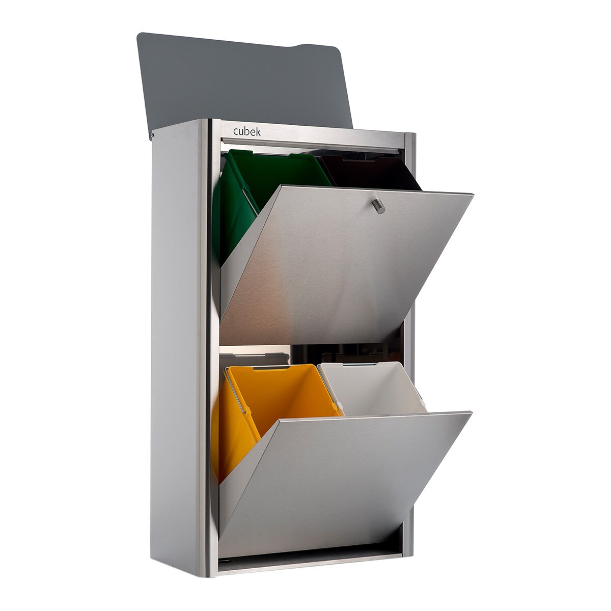 Cubo de basura para reciclar 4 x 20L Cubek Inox Don Hierro · Hogar · El
