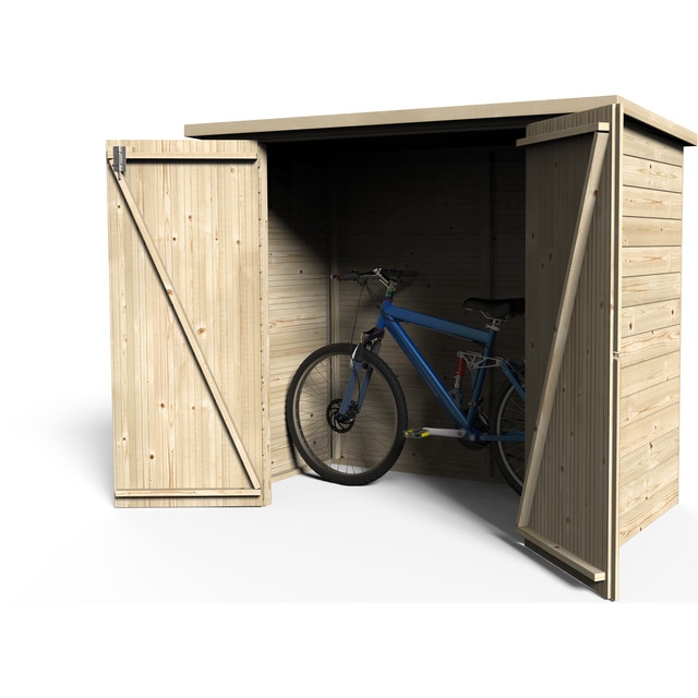 Armario de madera natural para bicicletas Ricote