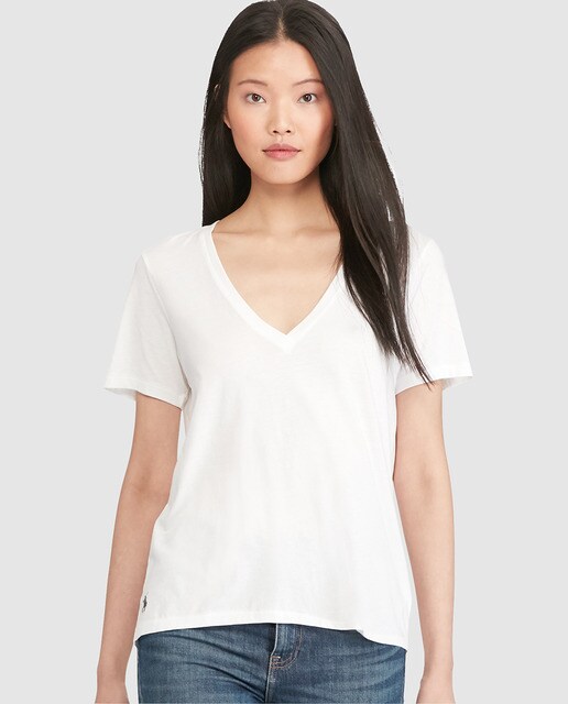 polo ralph lauren women's v neck t shirts