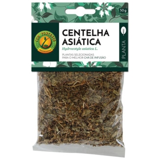 Cem Porcento Chá para Infusão Centelha Asiática embalagem 50 g