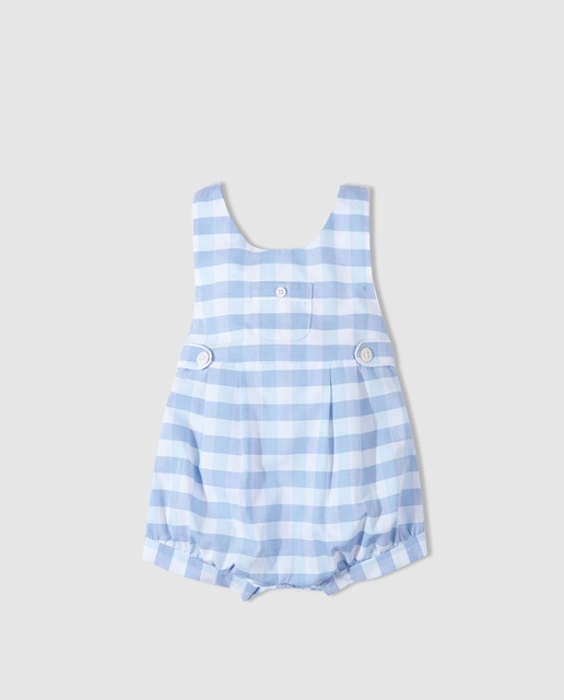 gingham romper baby boy