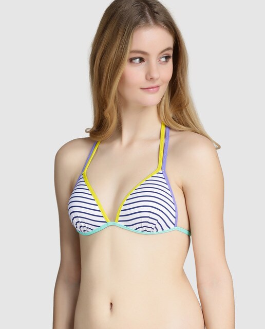 push up triangle bikini top