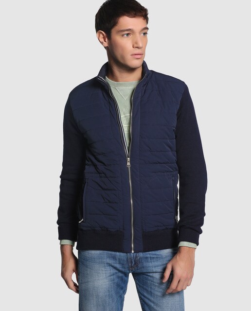 mens quilted cardigan