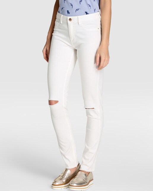 white levi jeggings