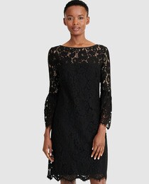 ralph lauren black and white dress