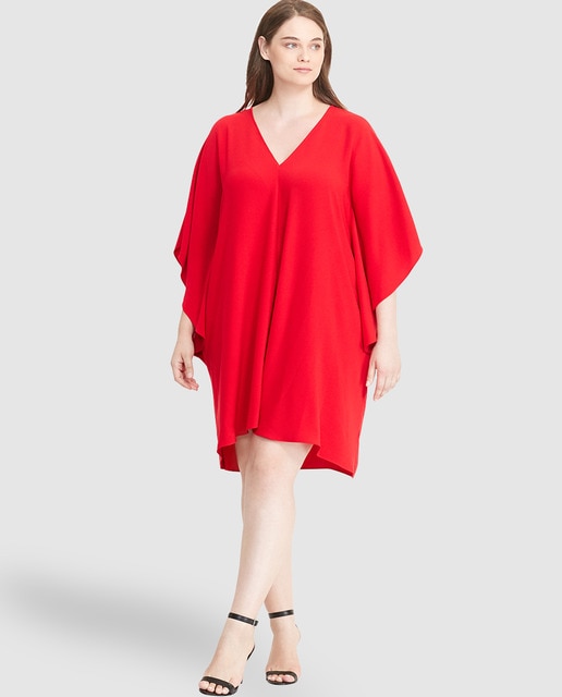 loose fitting red dress