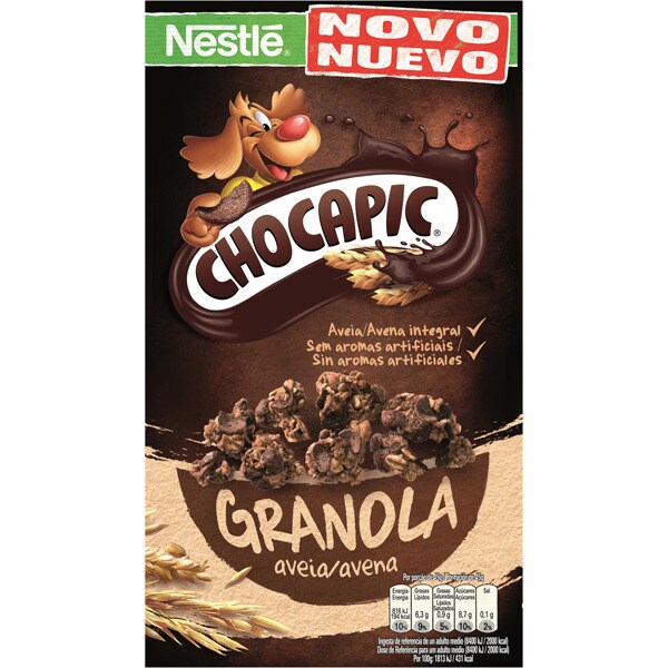 Granola cereales de avena integrales con chocolate estuche 320 g