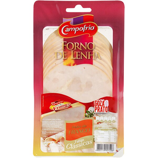 Peito de Frango em Fatias Clássicas sem Glúten embalagem 120 g