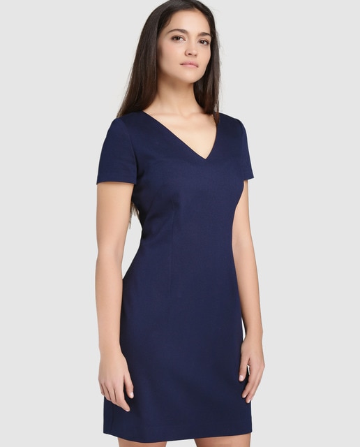 navy blue formal dress petite
