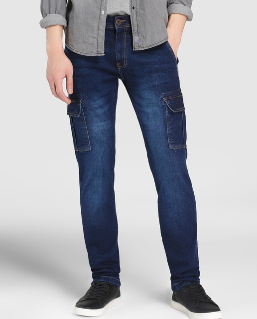 blue cargo jeans mens
