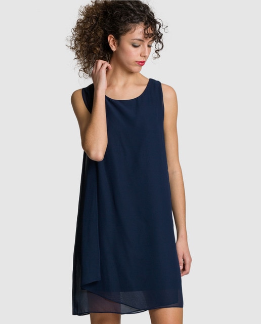 Vestido de mujer Naf Naf de gasa en azul marino · Naf Naf · Moda · El Corte Inglés Vestido de mujer Naf Naf de gasa en azul marino · Naf Naf · Moda · El Corte Inglés