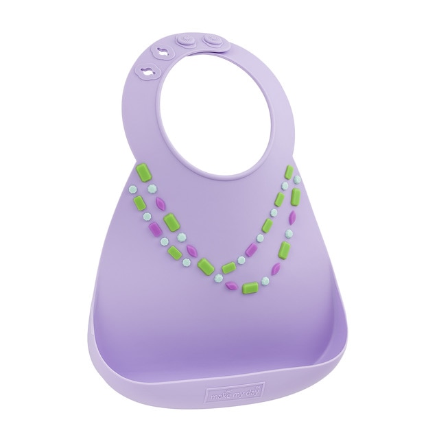 Make My Day - Babero De Silicona Joyas Malva