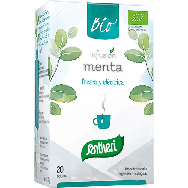 SANTIVERI Bio infusión de menta ecológica 20 bolsitas 68 g