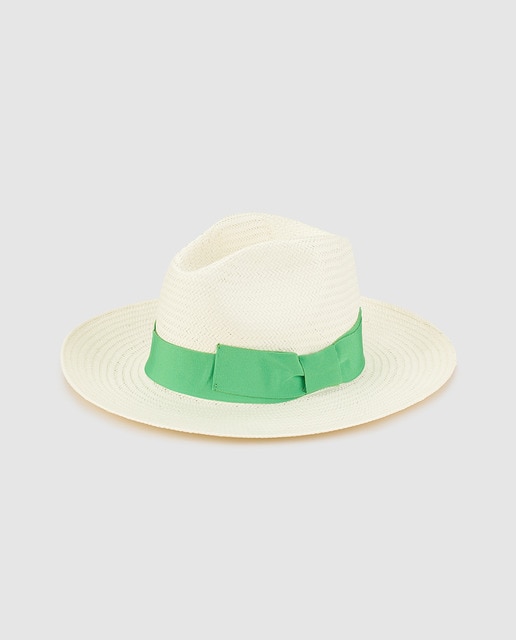 green panama hat