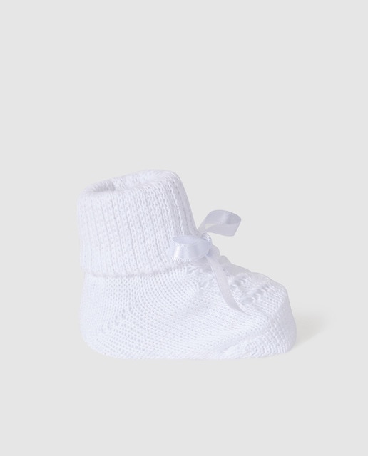 Chaussons Bebe Garcon Dulces En Tricot Blancs Mode El Corte Ingles