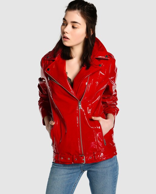 Easy Wear Women S Patent Leather Biker Jacket Fashion Easy Wear Women S Patent Leather Biker Jacket
