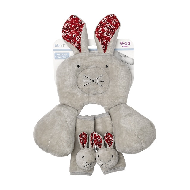 Ensemble de voyage bbest protège-cou et ceinture gris