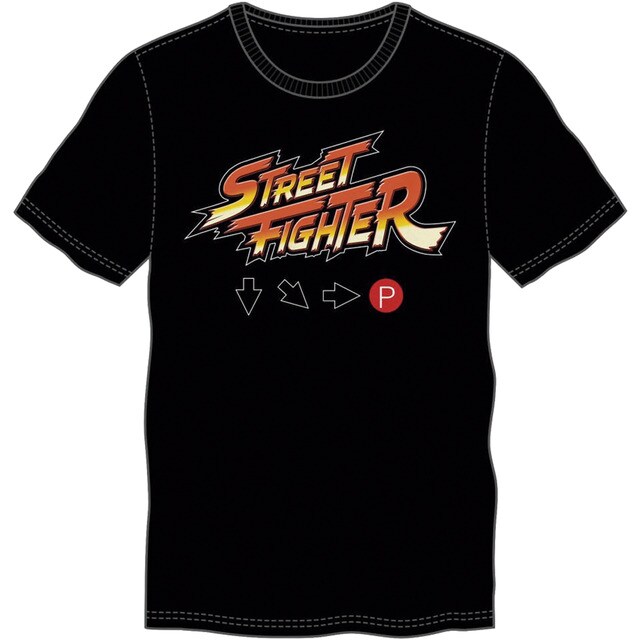 Camiseta manga corta negra Logo Hadoken Code Street Fighter