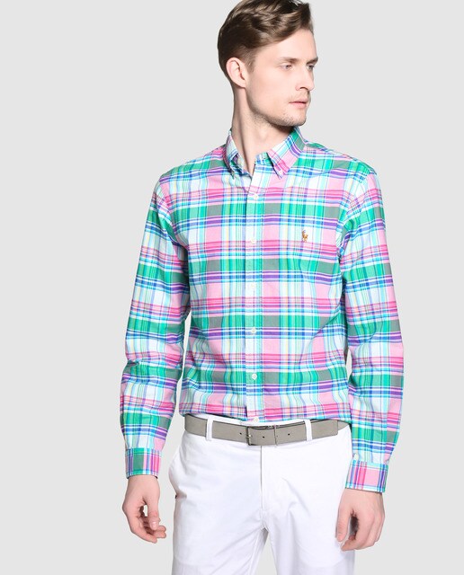 ralph lauren slim fit check shirt