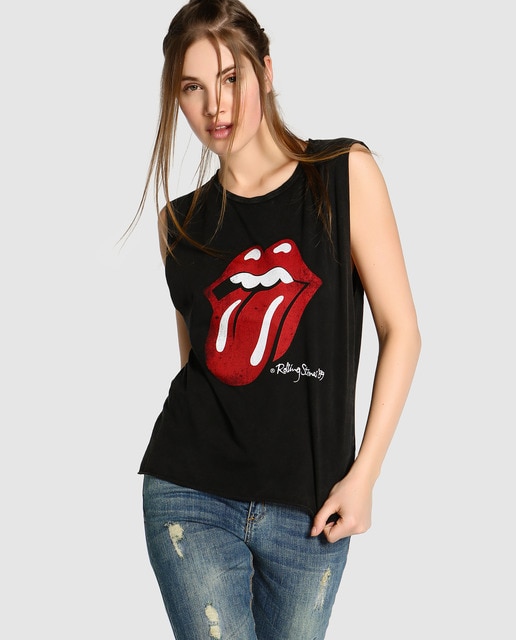 camiseta rolling stones mujer