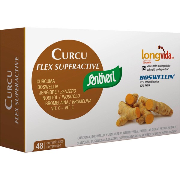 SANTIVERI Curcu Flex Superactive para las articulaciones estuche 48 comprimidos