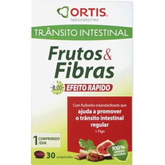 Ortis Frutas e Fibras Trânsito Intestinal embalagem 30 comprimidos