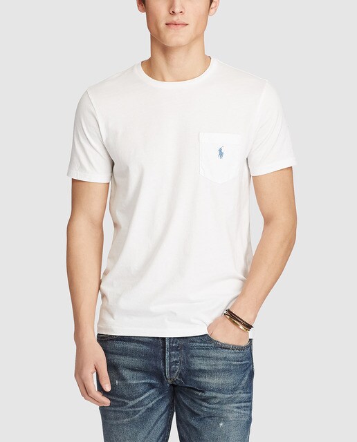 Camiseta de hombre Polo Ralph Lauren blanca de manga corta · Polo Ralph