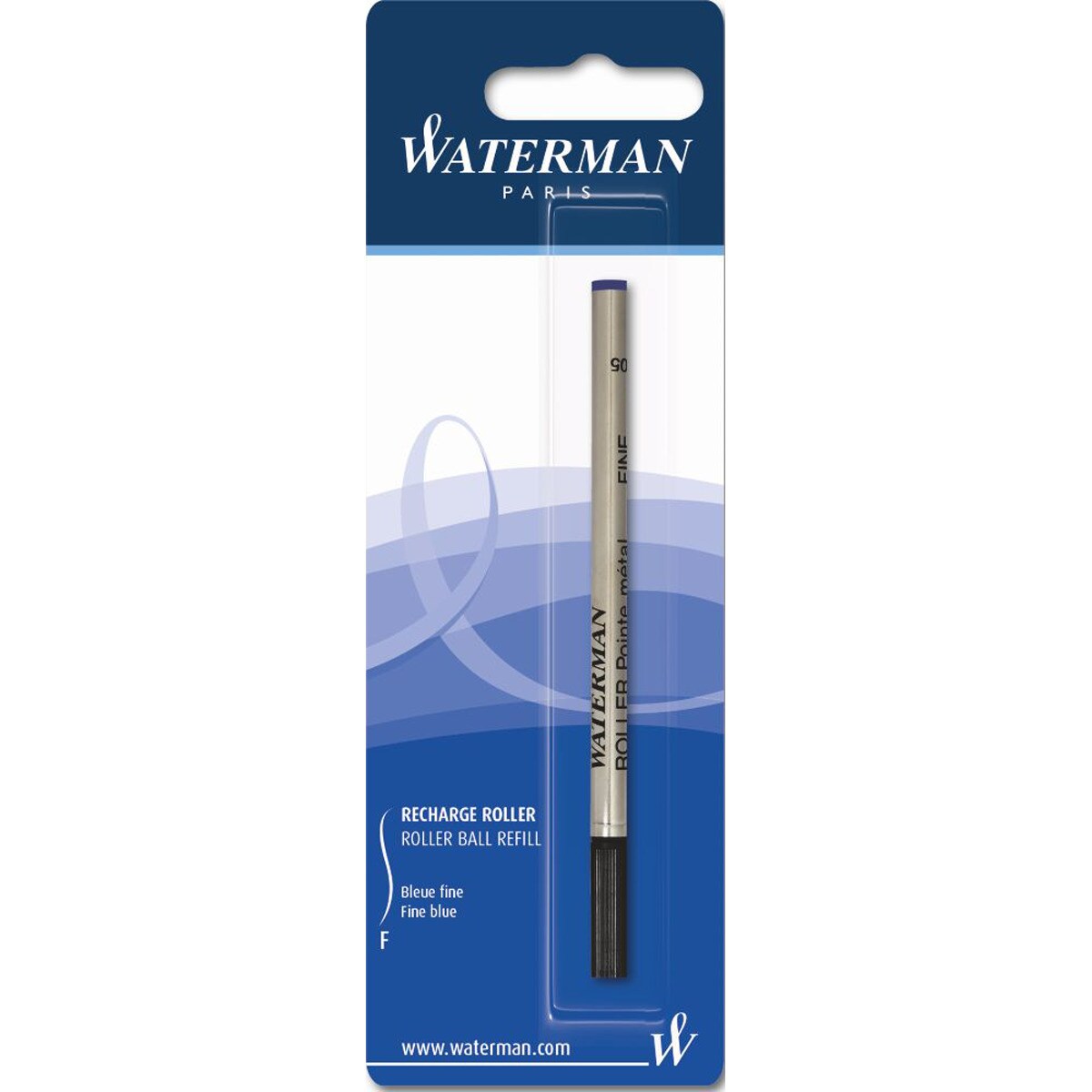 Waterman - Blíster Recambio Roller Waterman Azul.
