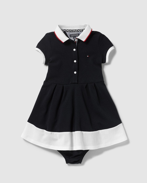 Tommy Hilfiger Baby Girls Blue Dress Tommy Hilfiger Fashion