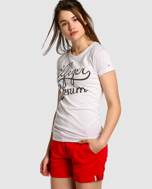 tommy denim t shirt