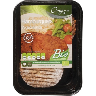 Origens Hambúrgueres Vegetarianos 2 Unidades Biológicos embalagem 150 g