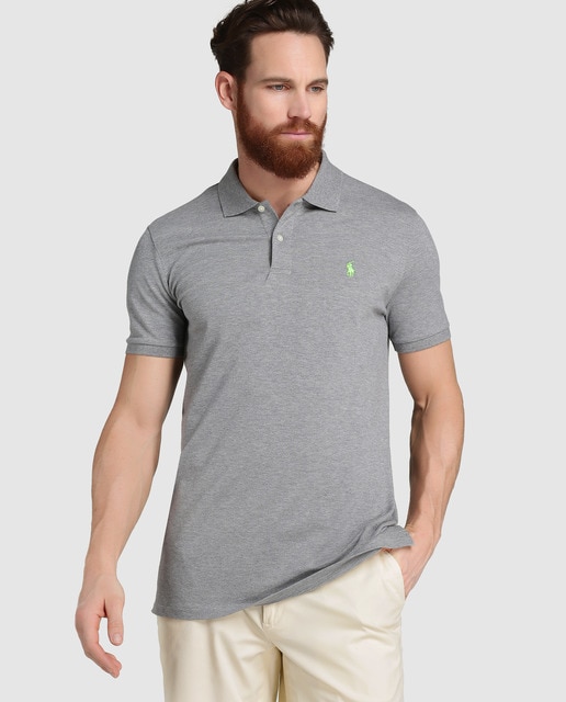 mens grey ralph lauren polo shirt