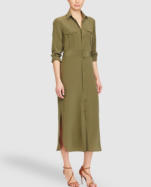 women's midi shirt dress