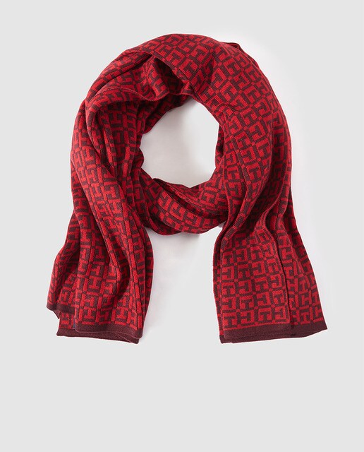 Fular estampado rojo