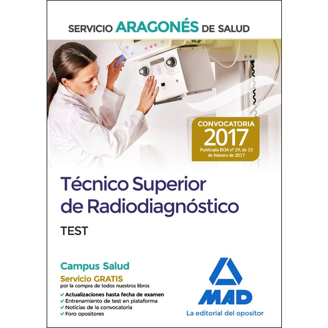 Técnicos superiores de radiodiagnóstico del servicio aragonés de salud