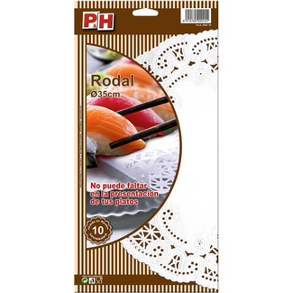 P&H rodal blanco 35 cm estuche 10 unidades
