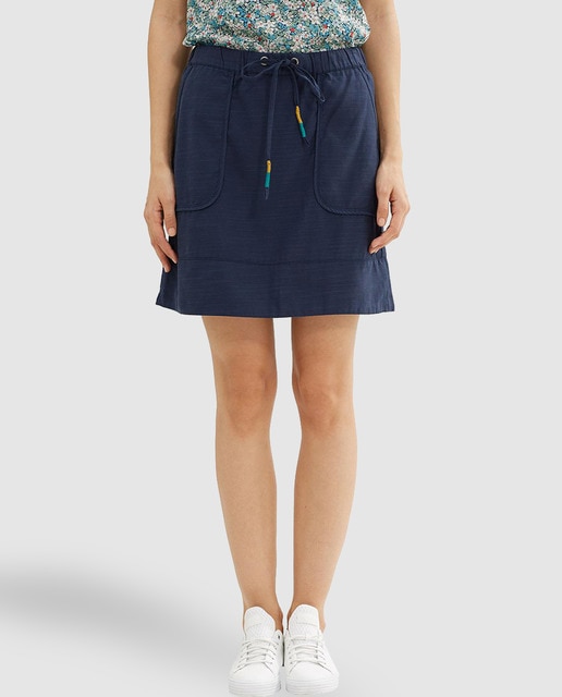 navy drawstring skirt