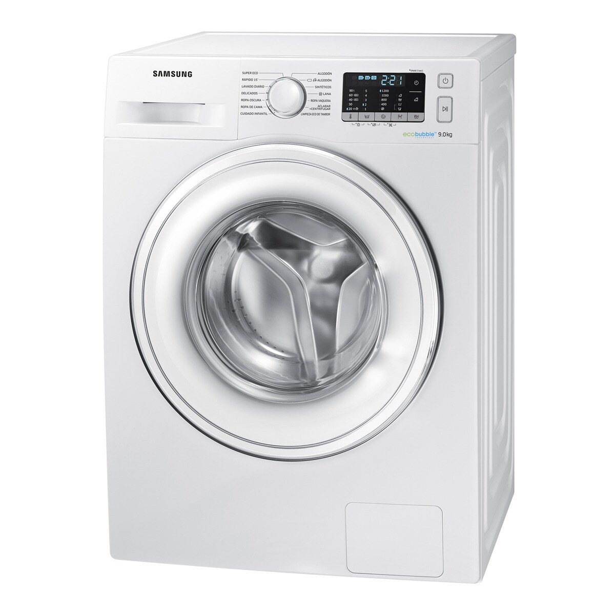 Lavadora de carga frontal Samsung Ecobubble WW90J5355DW/EC de 9 Kg y 1.200 rpm