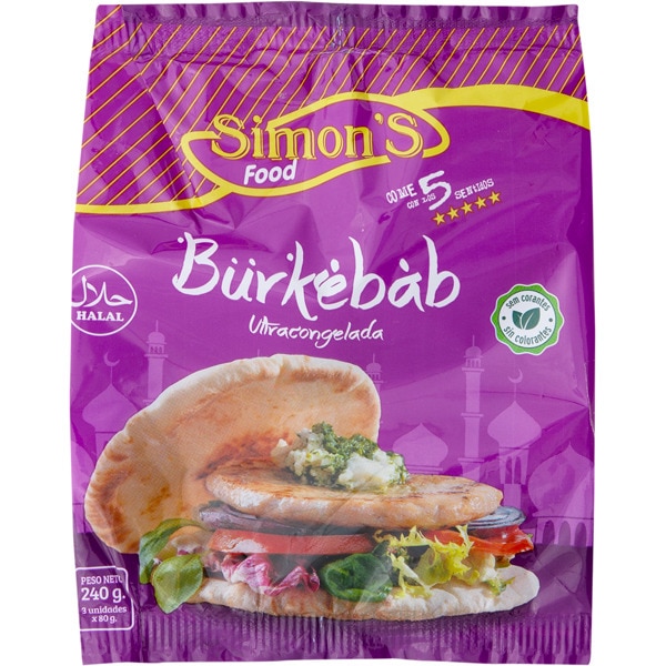 SIMON'S burkebab hamburguesas 3 unidades estuche 240 g