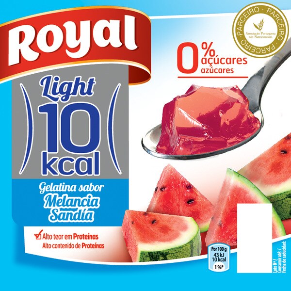 Gelatina de Melância 10 Kcal Pack 4 embalagem 100 g · Royal