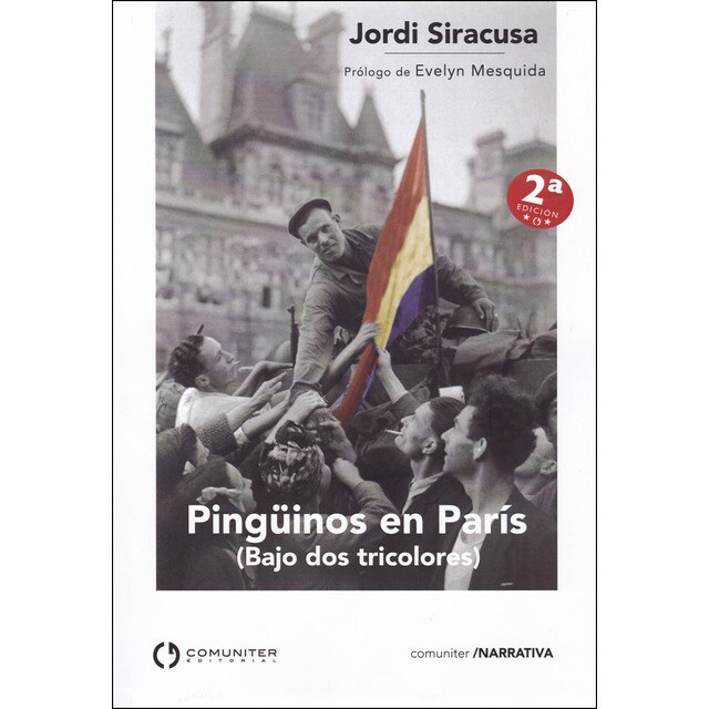 Pingüinos en parís (bajo dos tricolores)