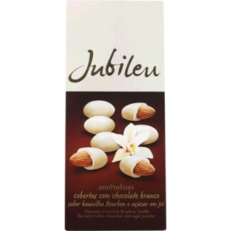 Jubileu Amêndoas Cobertas com Chocolate Branco embalagem 180 g