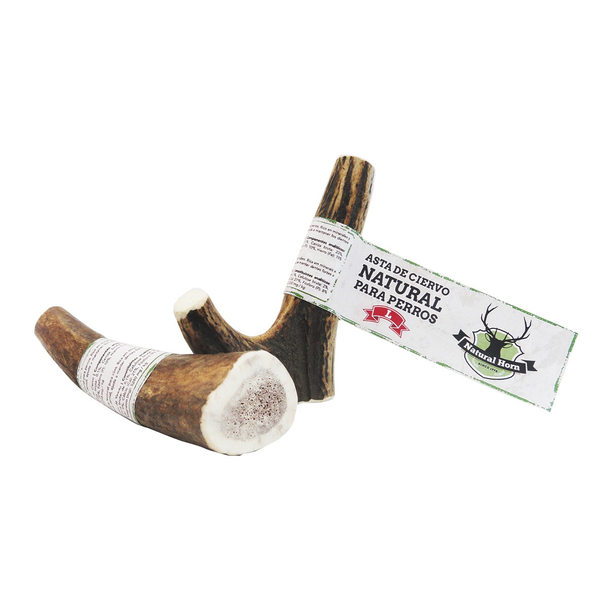 Natural deer horn for dogs size S container 125 g · NATURAL HORN