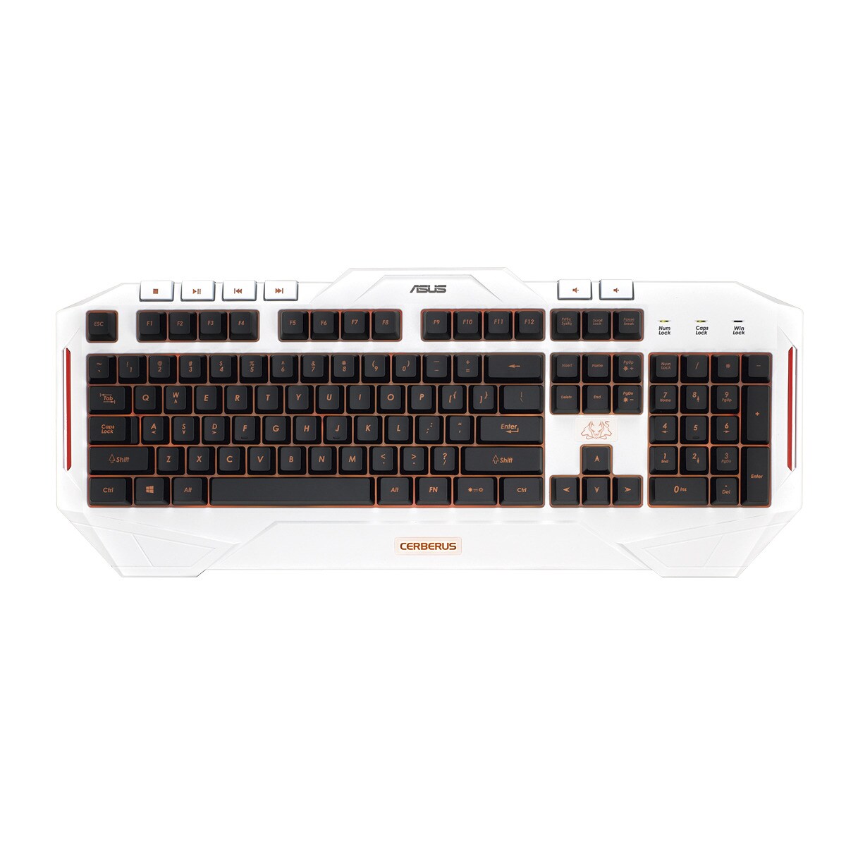 Teclado Gaming ASUS Cerberus blanco/negro/rojo