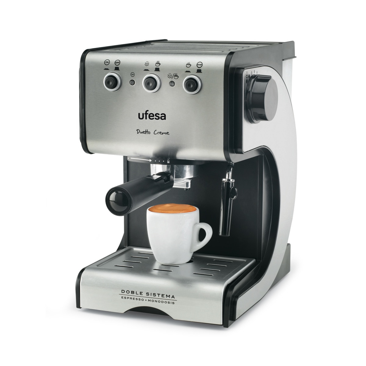 Cafetera espresso manual Ufesa Duetto Creme CE7141